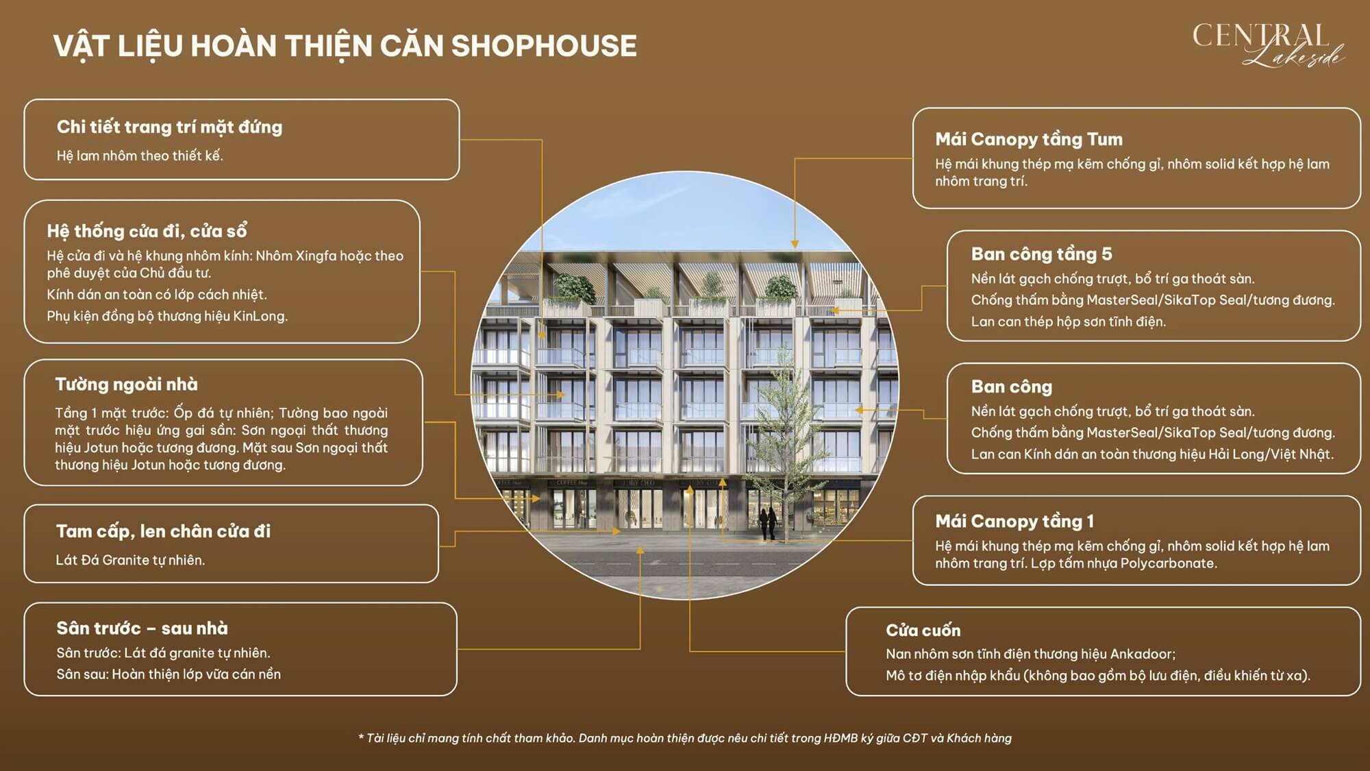 nội thất bàn giao shophouse central lakeside trung văn