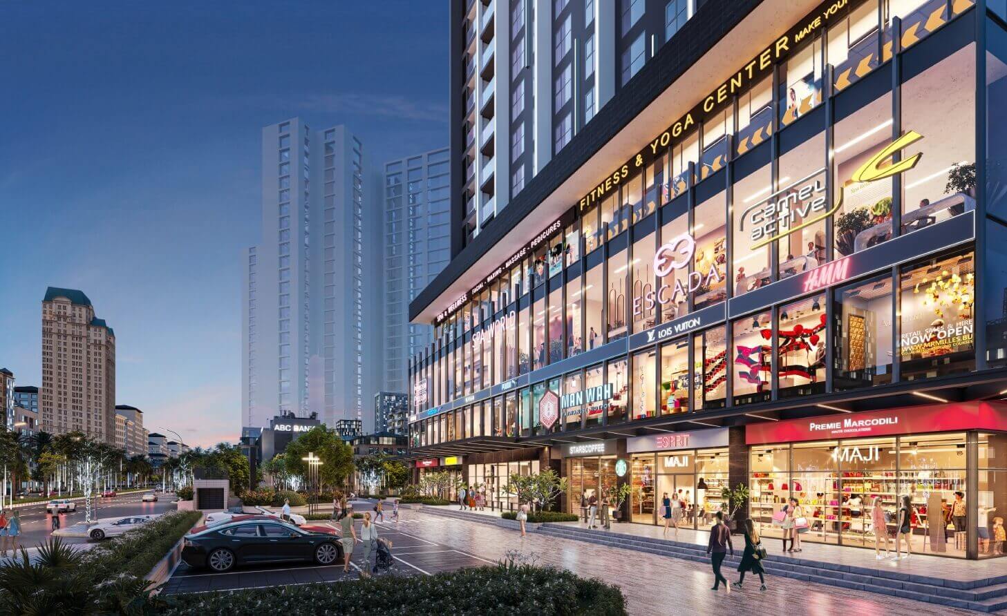 shophouse khối đế chung cư Central Lakeside