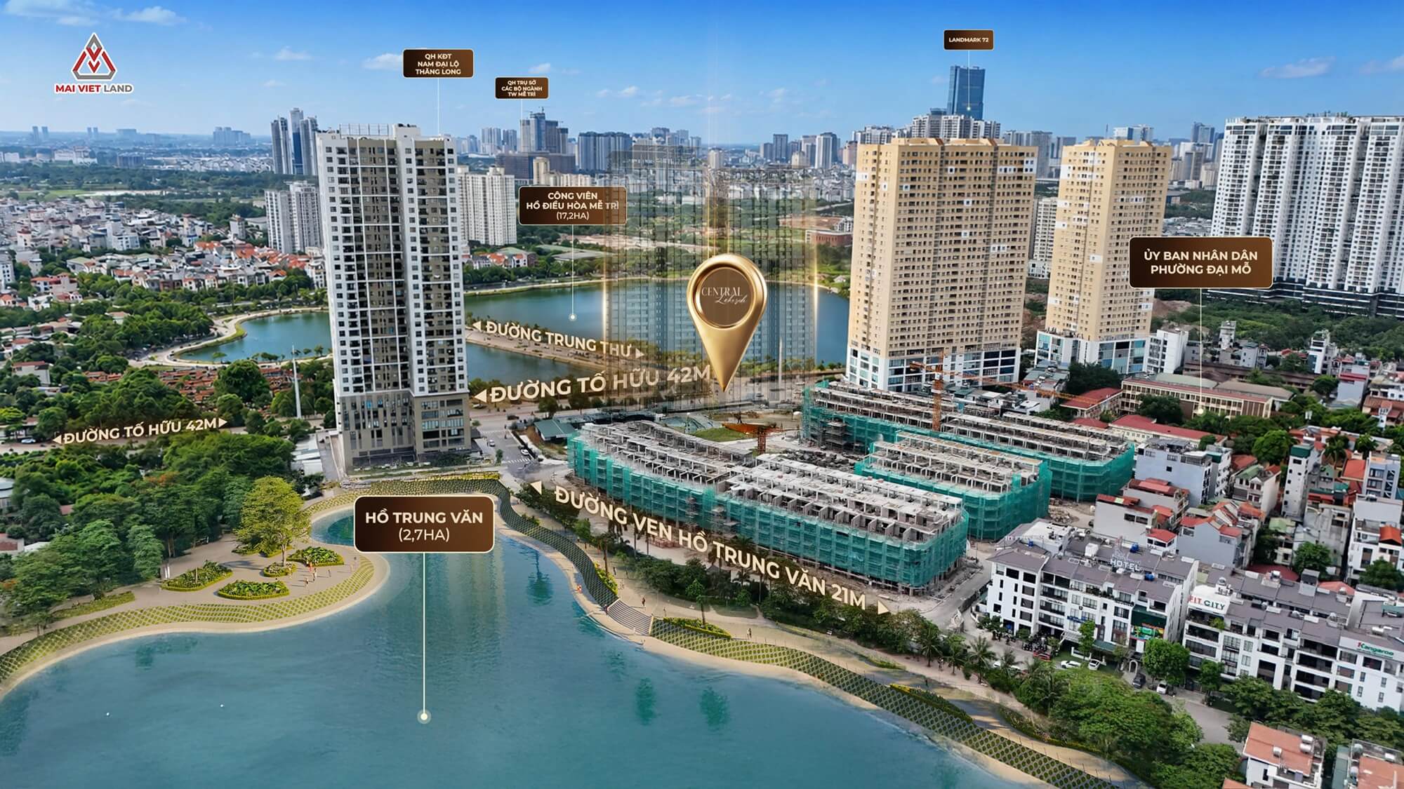 tiến độ dự án central lakeside trung văn